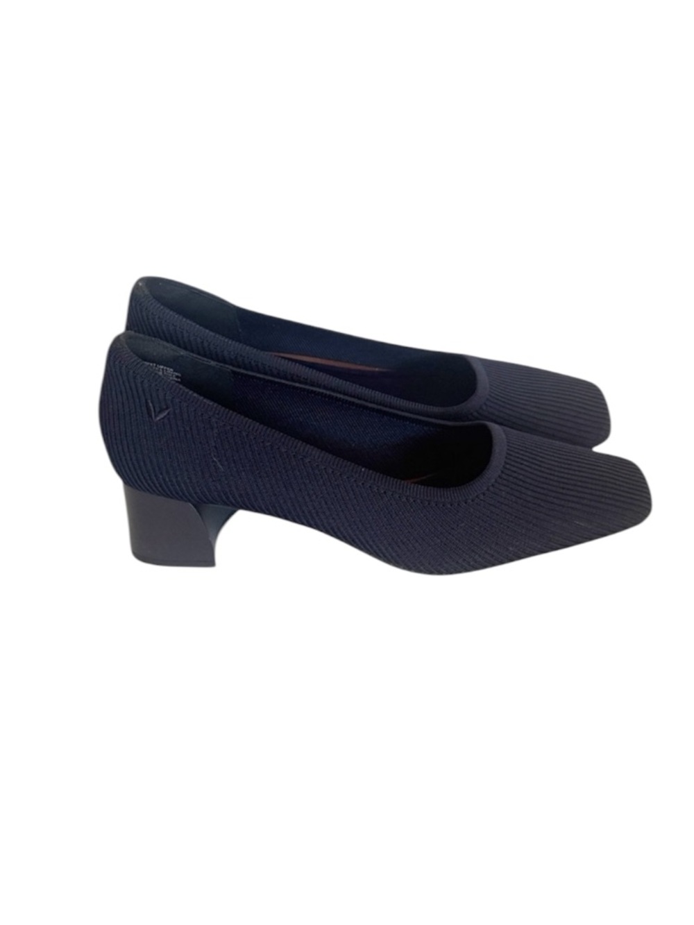 Vivaia Square-Toe Melody Chunky Heel Navy Blue Dressy Shoes size 42 EU